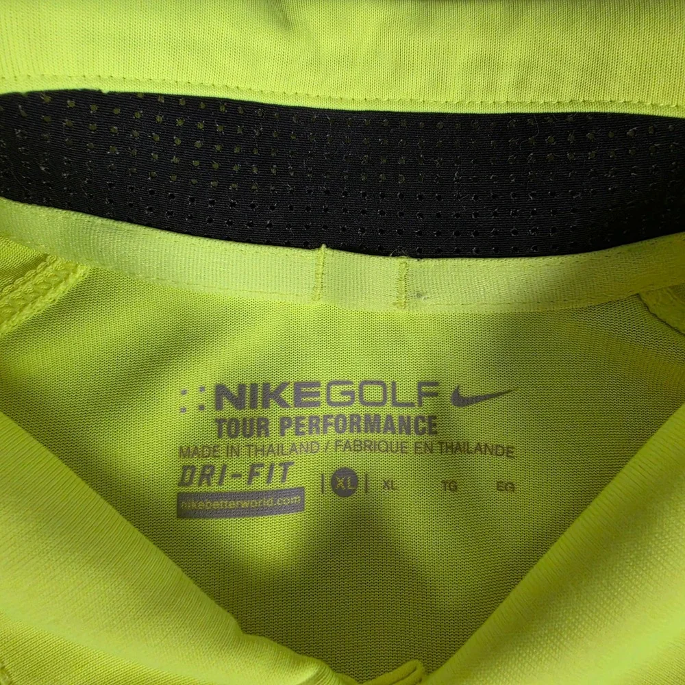 Texas Longhorns Nike Polo Shirt Mens XL Neon Yellow Dri-FIT Golf Tour 639945-702